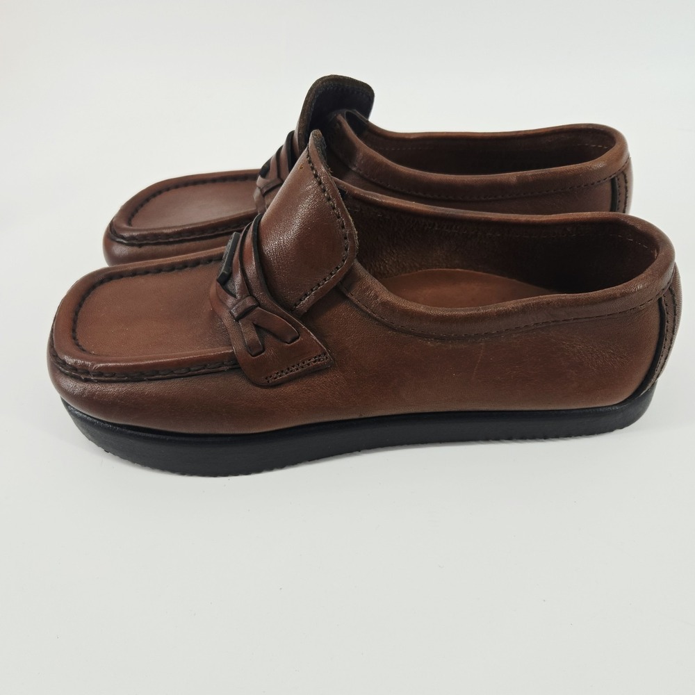 VINTAGE KALSO EARTH Shoes Loafers 8 womens  6.5 men Brown Leather Negative Heel - Picture 4 of 7
